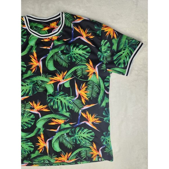 Y2K Rocawear Mens Tropical Floral All Over Print Size Large Vintage Green - Picture 3 of 12